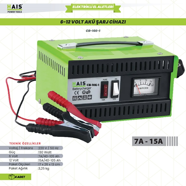 6-12 VOLT AKÜ ŞARJ CİHAZI